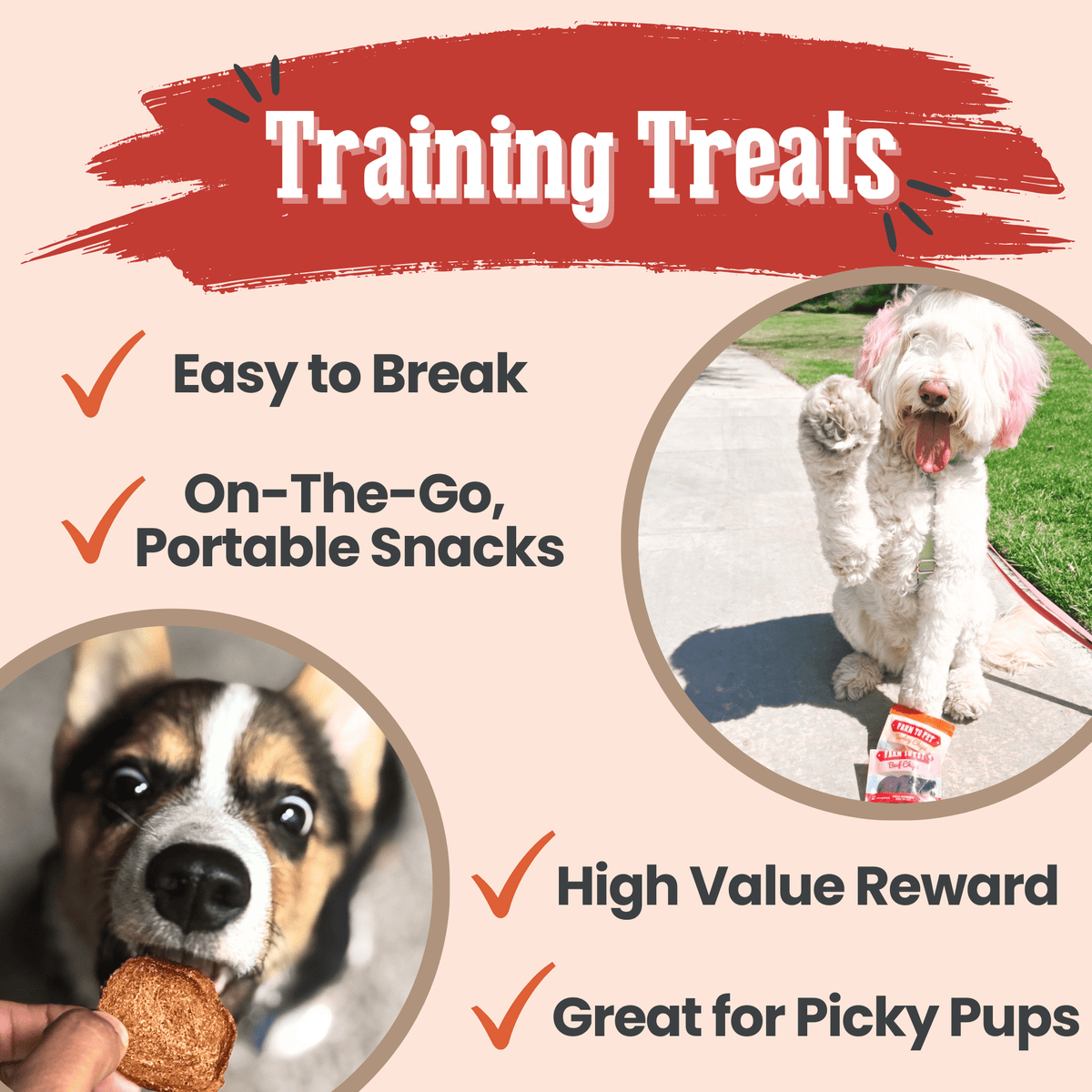 Puppy Packs 'n Snacks Dog Treat Starter Pack | Single-Ingredient Training Treats