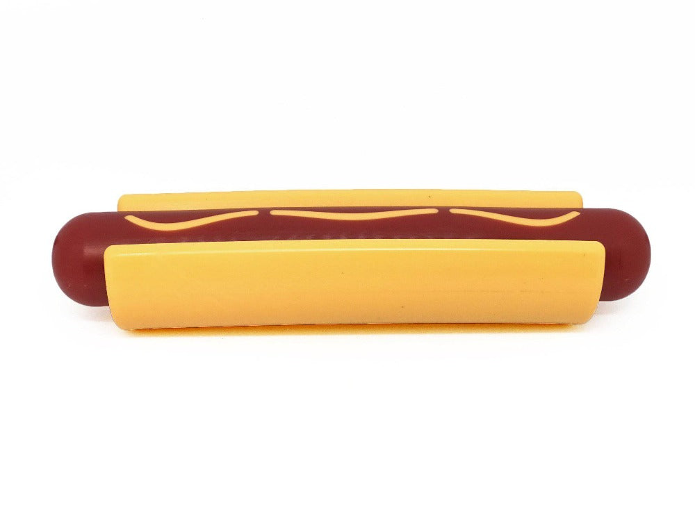 SodaPup Hot Dog Nylon Chew Toy for Aggressive Chewers
