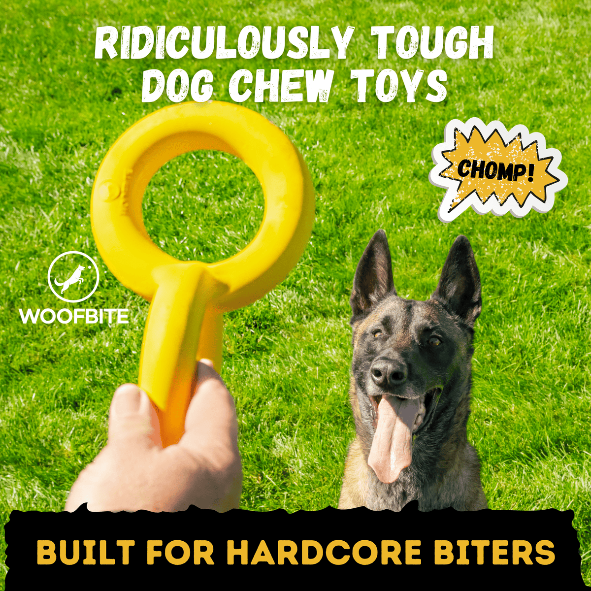 Monster K9 Tug Chain Durable Rubber Tug Toy