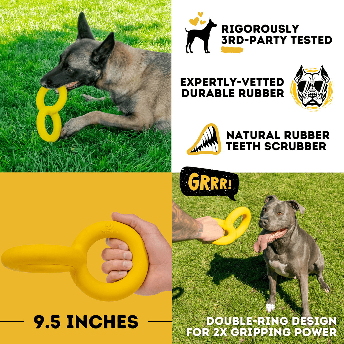 Monster K9 Tug Chain Durable Rubber Tug Toy